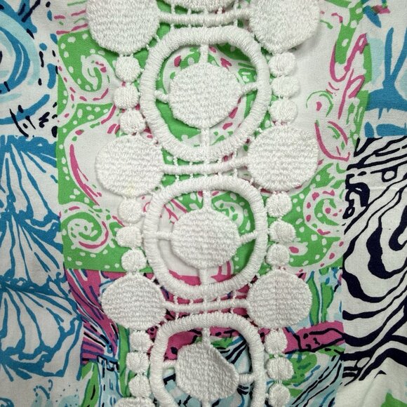 Lilly Pulitzer Idi Shift Dress Osterville Patch Women’s Size 2 Lined Cotton - Picture 9 of 9